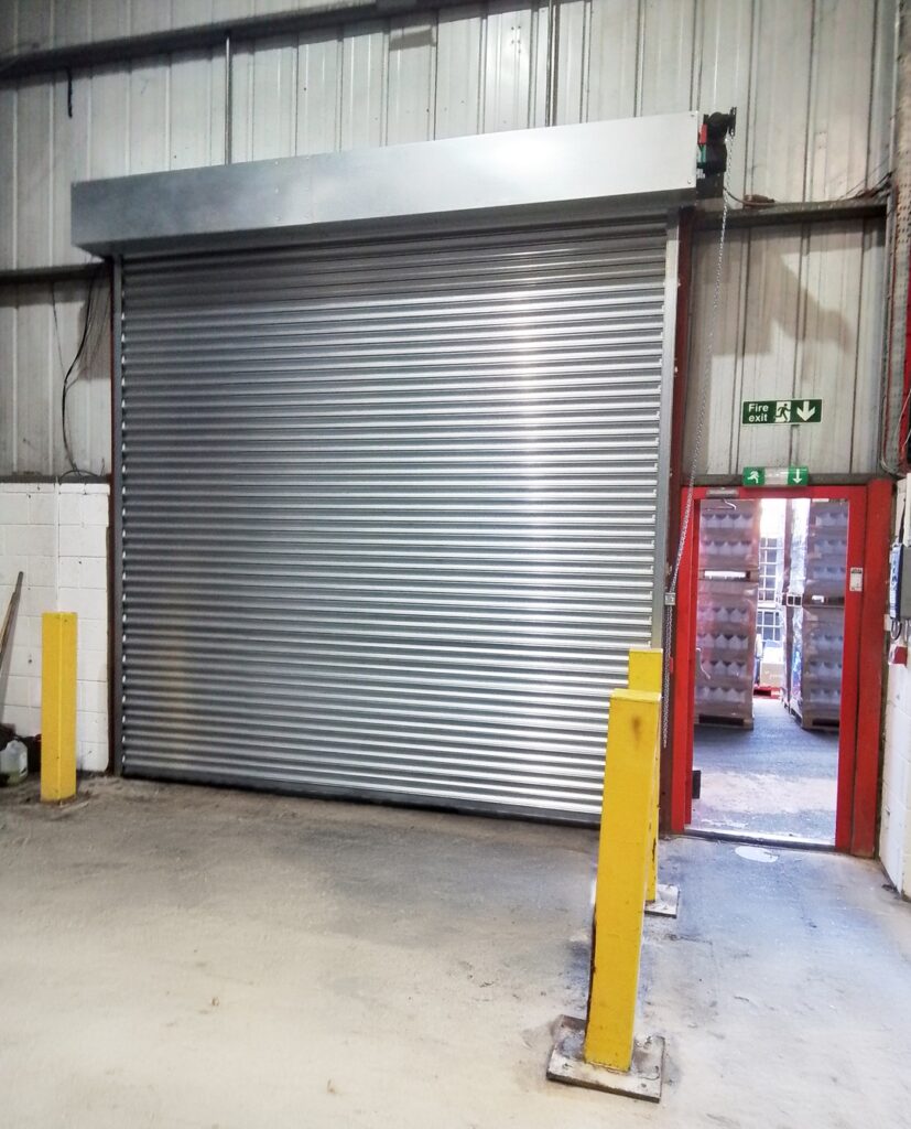 Roller shutter door installation by BGS Basildon; image 1/2 (29/7/2024)